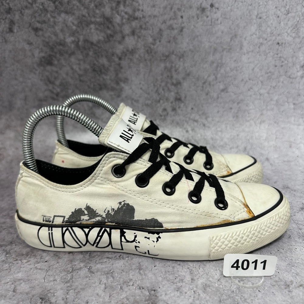 RARE Converse The Doors Band Chuck Taylor Sneakers Womens 6 White Low